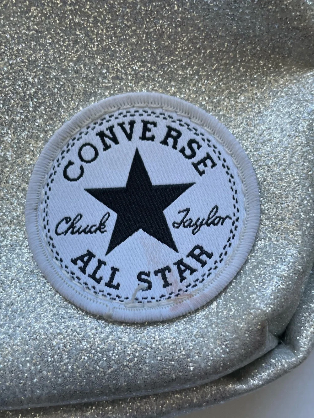 Girls Converse All Star Silver Glitter Fanny Pack | Metallic Waist Bag